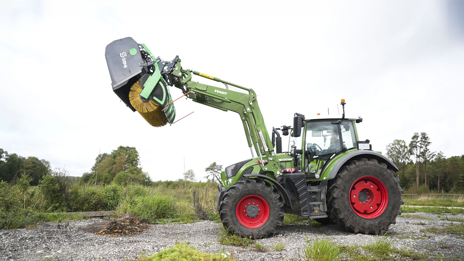 SAMI kopphari K-2500 pöördseadmega Fendt traktoril